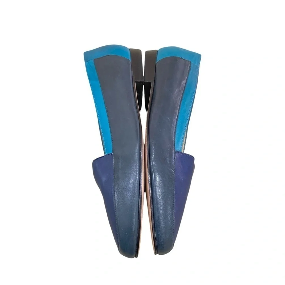Shelby comfort flex tri-color blues slip on loafer premium leather size 9
